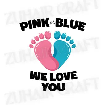 We love you Boy or Girl, Baby Shower, Gender Reveal Vinyl Gloss Weatherproof Decal Sticker