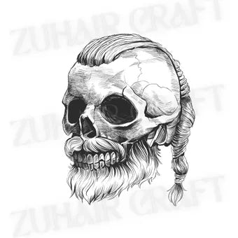 Viking Skull Halloween Vinyl Gloss Weatherproof Decal Sticker